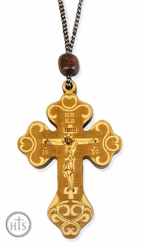 Picture - Wooden Cross on Rope with Crucifix