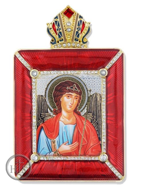 Image - Archangel Michael, Icon in Square Style Frame with Stand