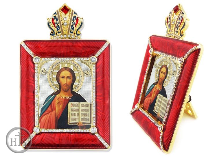 Picture - Christ The Teacher Icon in Square Style Frame with Stand