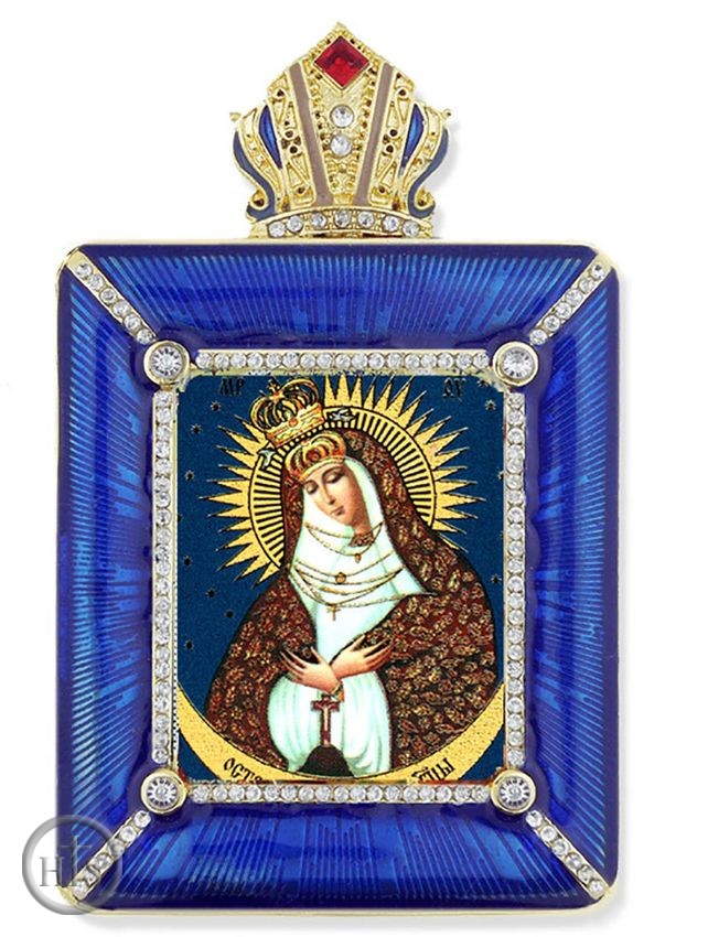 Product Image - Virgin Mary Ostrobrama Icon in Square Style Frame with Stand