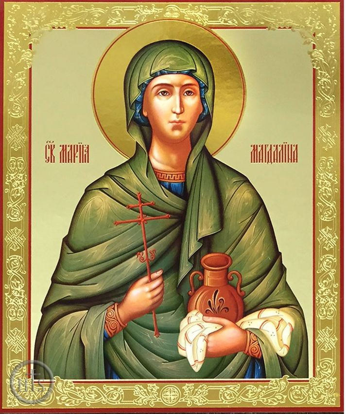 Photo - St. Mary Magdalene,  Orthodox Christian Gold & Silver Foiled Icon