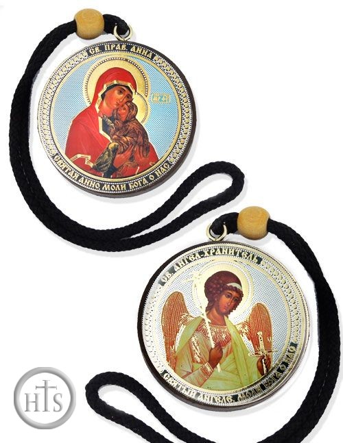 Product Image - Saint Anna / Guardian Angel Reversible Icon on  Rope
