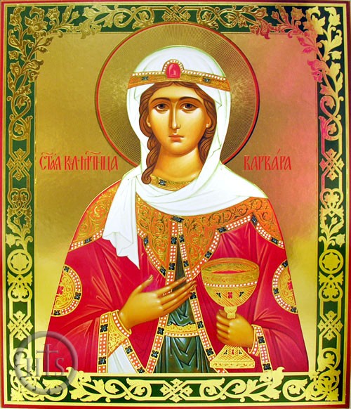 Product Image - St. Martyr Barbara, Gold Foil  Orthodox Icon