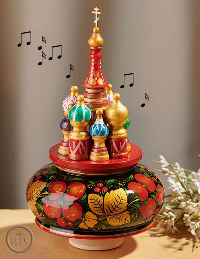 HolyTrinityStore Image - Saint Basil,  Musical Wooden Souvenir Gift, Hand Painted