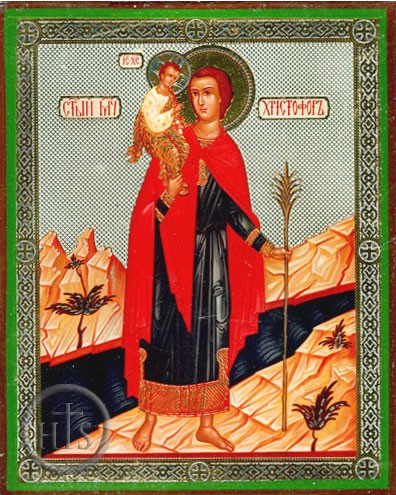 HolyTrinityStore Image - St. Christopher, Orthodox Christian  Icon