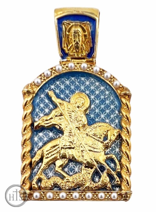 Product Photo - Saint George, Reversible Silver / Gold Plated Medal
