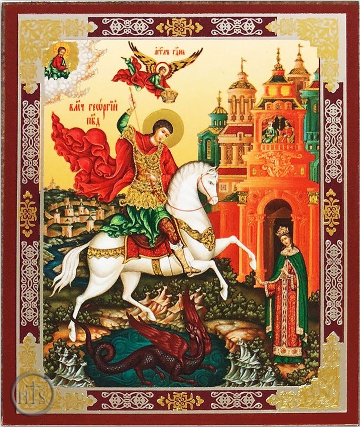 Product Pic - St. George, Orthodox Mini  Icon