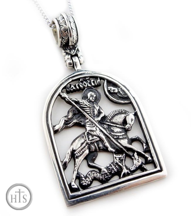 Product Image - St George, Sterling Silver Pendant Medal 
