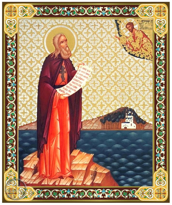 Product Pic - Saint Herman of Alaska, Orthodox Gold Foil Mini Icon