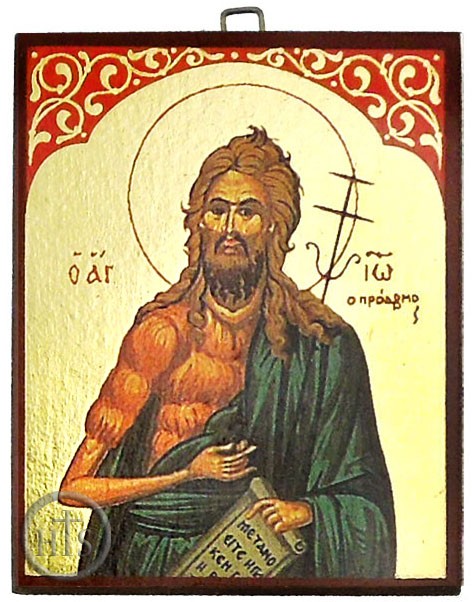 Image - Saint John Baptist, Greek Orthodox Byzantine Mini Icon