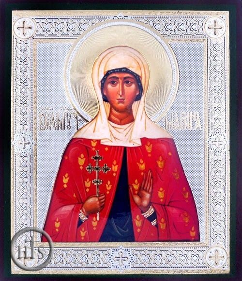 Product Picture - St. Martyr Marina, Silver Foil Orthodox Icon