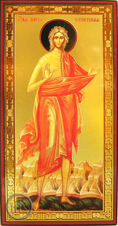 HolyTrinity Pic - Saint Mary of Egypt, Orthodox Panel Icon