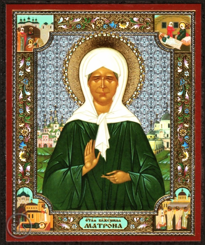 HolyTrinityStore Picture - Saint Matrona of Moscow, Orthodox Christian Mini Icon
