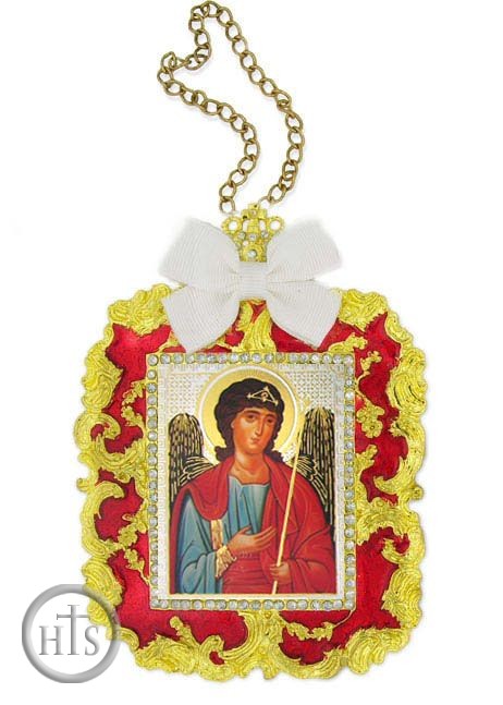 Product Pic - Archangel Michael, Ornament Icon Red