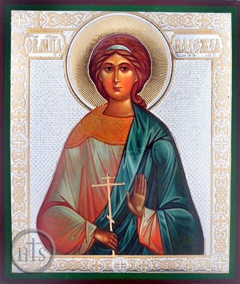 Picture - St Martyr Nadezda, Silver/Gold Foil Orthodox Christian Icon