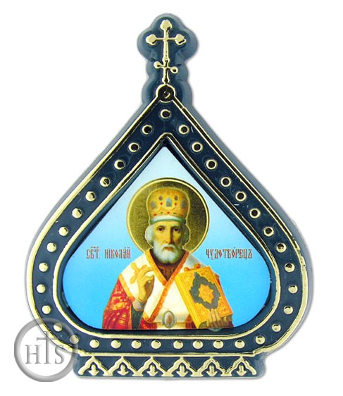 HolyTrinityStore Image - St. Nicholas, Car or Room Medal Dome 