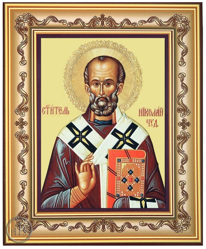 Product Picture - Saint Nicholas, Orthodox Icon in Frame