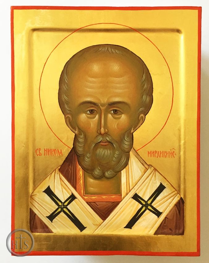 HolyTrinityStore Photo - St. Nicholas the Wonderworker, Orthodox Christian Hand Painted Icon