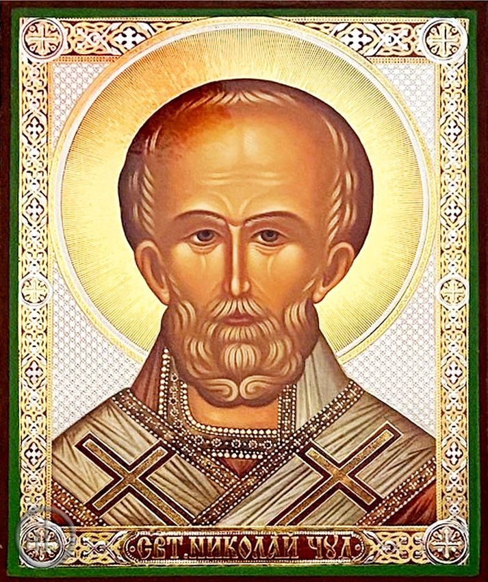 Product Image - St. Nicholas The Wonderworker, Gold Foiled Icon