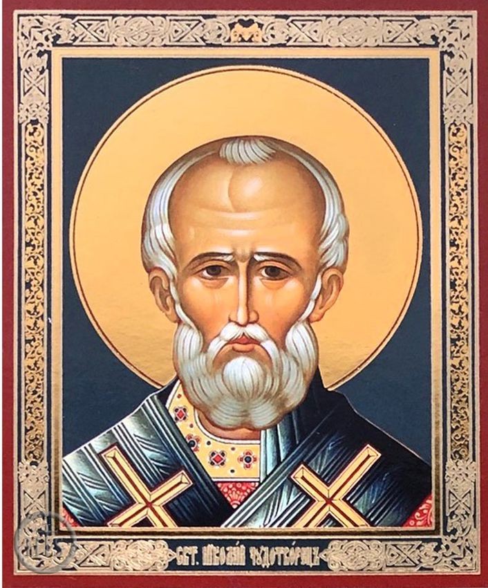 HolyTrinityStore Image - St. Nicholas the Wonderworker, Orthodox Christian Mini Icon 