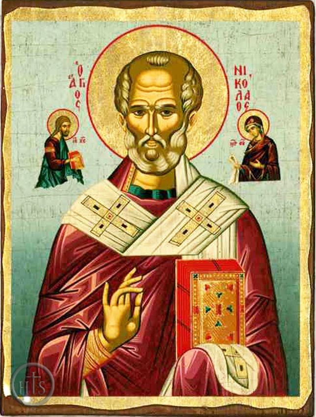 Pic - Saint Nicholas, Greek Serigraph Orthodox Icon
