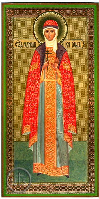 HolyTrinityStore Image - St. Olga, Orthodox Christian Panel Icon