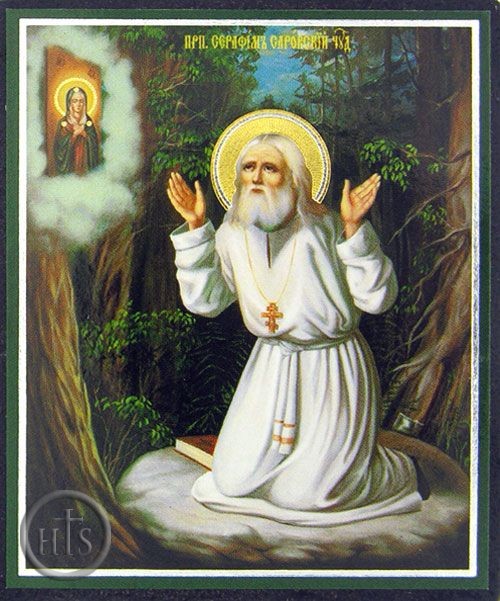 Product Image - St Seraphim Sarovsky Praying, Orthodox Mini Icon