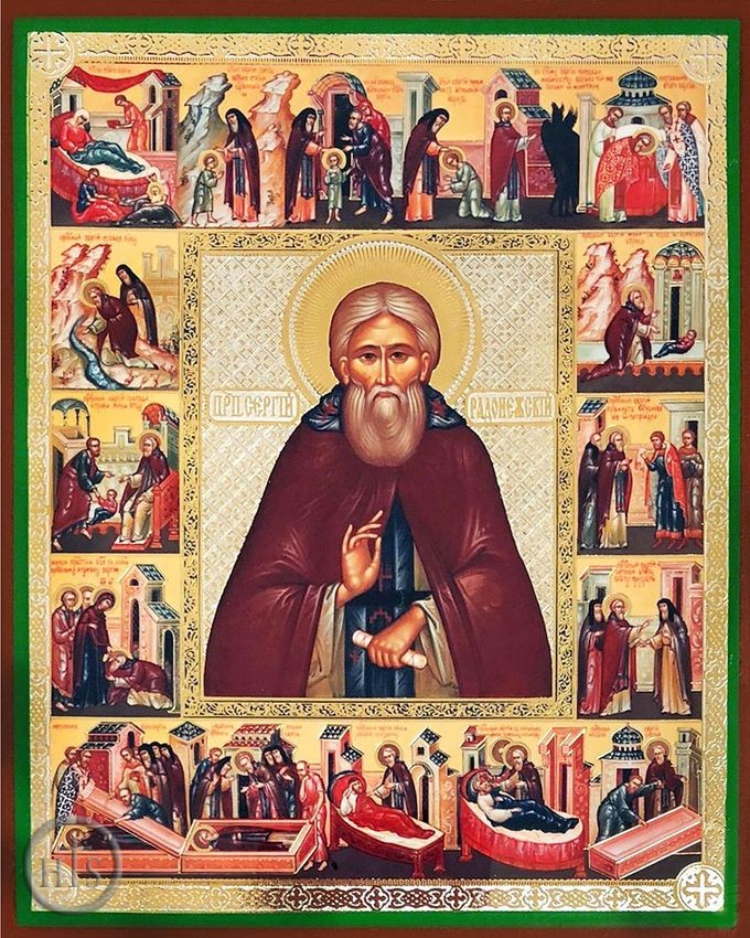 HolyTrinity Pic - St. Sergey Radonezsky, Orthodox Christian Vita Icon