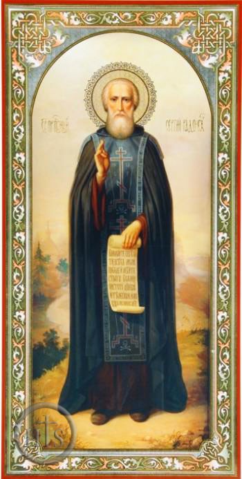 Pic - St. Sergey Radonezsky, Orthodox Christian Panel  Icon