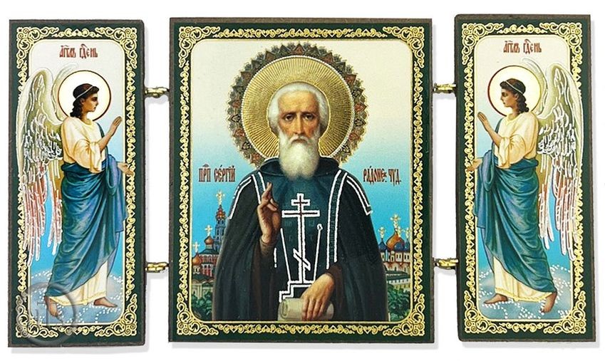 Photo - Saint Sergius of Radonezh With Angels, Triptych