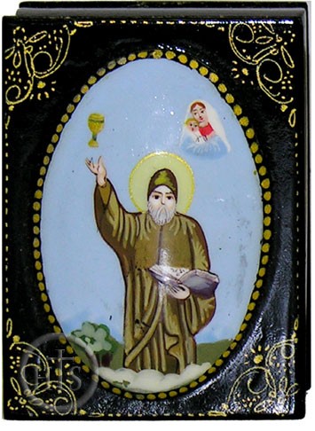 HolyTrinityStore Picture - St Sharbel Lacquer Box