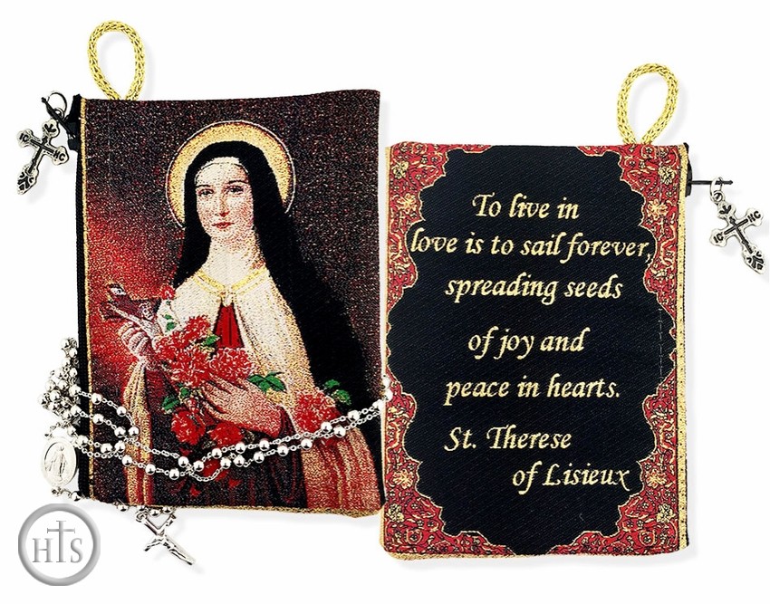 HolyTrinityStore Picture - Saint Therese of Lisieux,  Tapestry Pouch Case