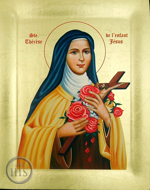 Photo - St Therese of Lisieux, Serigraph Icon with  Stand