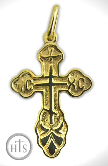 Photo - Sterling Silver 925 Gold Plated Orthodox Cross