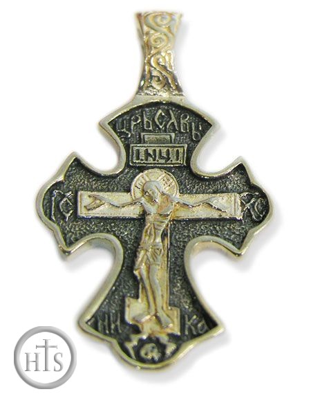 HolyTrinityStore Picture - Reversible Pure Sterling Silver Orthodox Cross