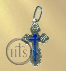 HolyTrinity Pic - Pure Sterling Silver Orthodox Cross