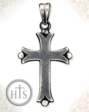 Pic - Sterling Silver Cross with Antiqued Finish, 1 3/8