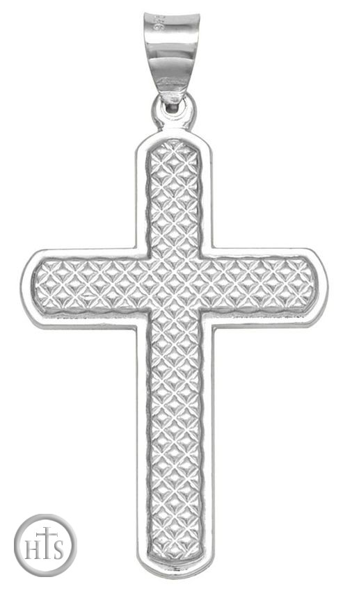 HolyTrinityStore Photo - Cross Pendant, Sterling Silver 925, 1 1/4
