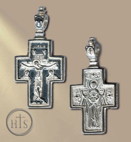 HolyTrinity Pic - Sterling Silver Reversible Orthodox Cross