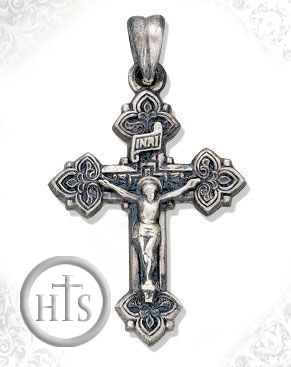 Photo - Sterling Silver Crucifix with Antique Finish, 1 5/8