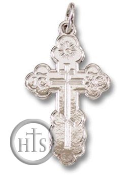 Product Photo - Sterling Silver  Three Barred Orthodox Cross, 1