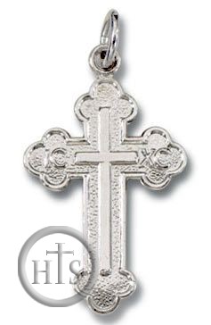HolyTrinity Pic - Sterling Silver   Orthodox Cross, Small