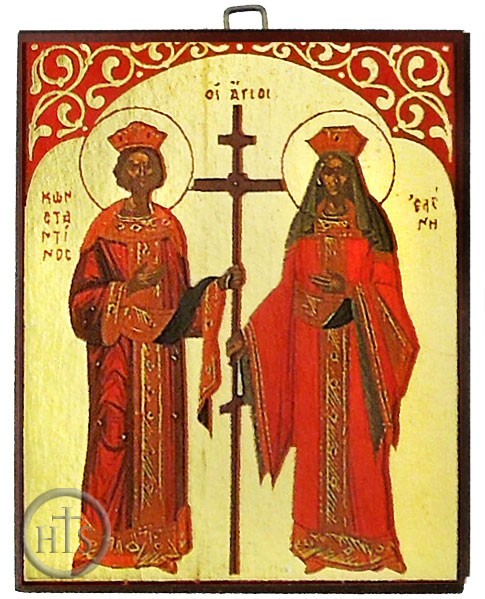 Product Pic - Saints Constantine & Helen, Greek Orthodox Byzantine Mini Icon