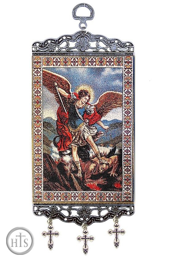 HolyTrinity Pic - Archangel Michael, Tapestry Icon Banner, ~10