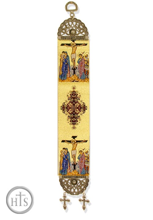 HolyTrinityStore Image - The Crucifixion, Textile Art   Tapestry Icon Banner,  13