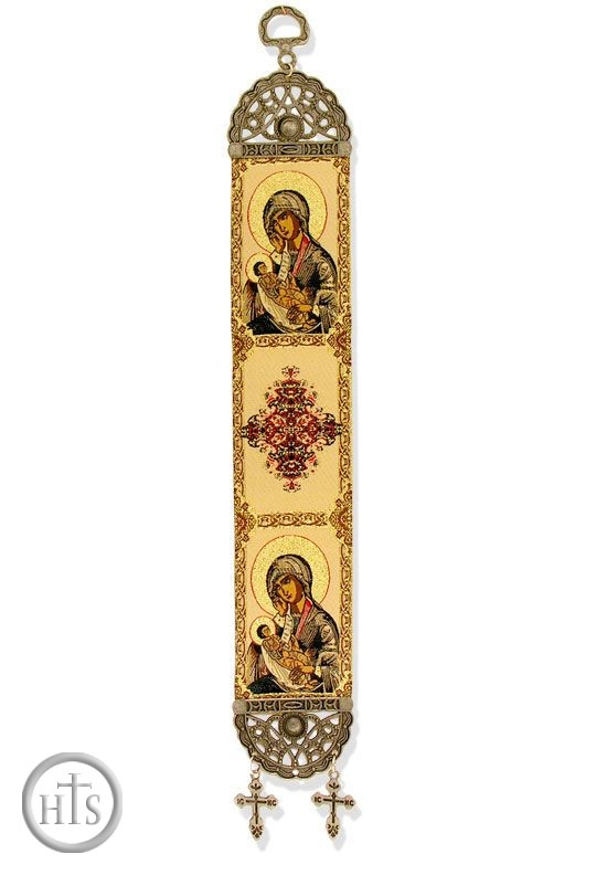 HolyTrinityStore Image - Virgin Mary, Textile Art  Tapestry Icon Banner, 13
