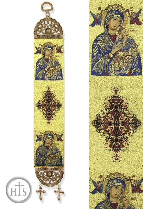 Photo - Virgin of Perpetual Help, Textile Art  Tapestry Icon Banner, 13