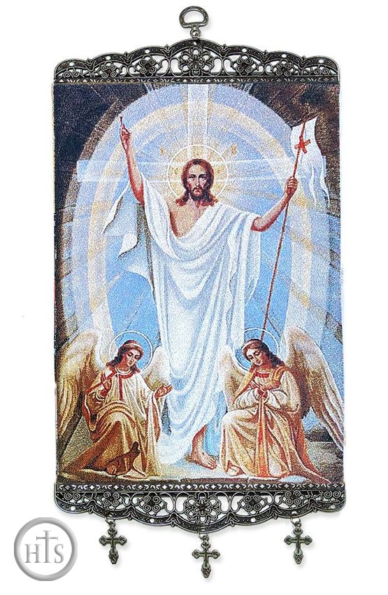 Picture - Resurrection of Christ, Textile Art  Tapestry Icon Banner Large