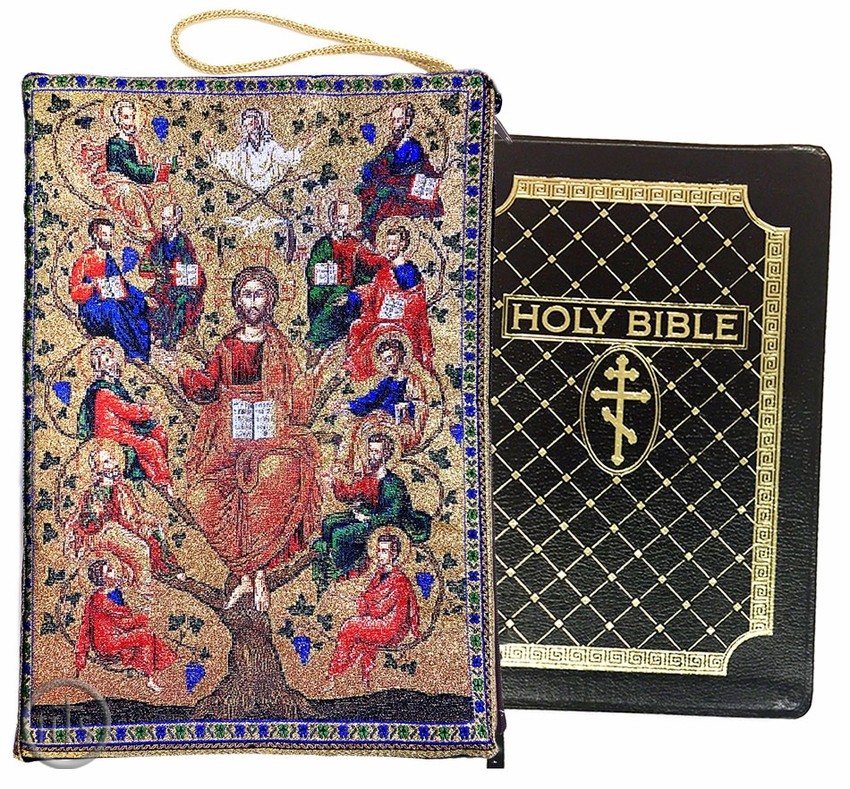 Picture - Jesus Christ The Tree of Life Vine, Tapestry Case Purse for Bible, iPad