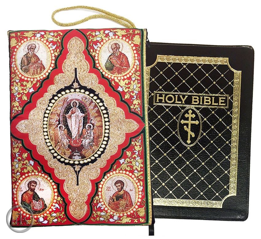 HolyTrinity Pic - Reversible Tapestry Case Purse for Bible, iPad, Red